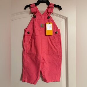 Carhartt Kids Coral Pink Bib Overalls